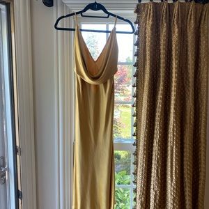 Yellow Satin Dress